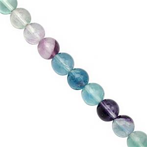 115cts Multi-Colour Fluorite Smooth Round Approx 8 to 8.50mm, 20cm Strand