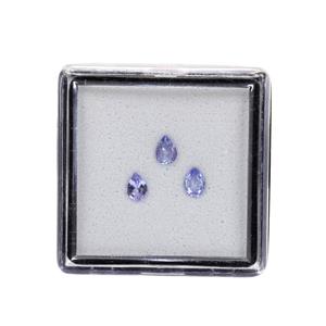 0.35cts A Tanzanite Pear Brilliant Approx 4x3mm Pack of 3 (H) 