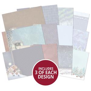 Season's Greetings Luxury Card Inserts 36 sheets of A4 co-ordinating card inserts (3 sheets in each of 12 designs)