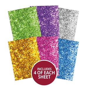 Stickables A5 Self-Adhesive Papers - Glitter - 24 Sheets Total