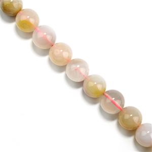 280cts Sakura Agate Plain Round, Approx 10mm, 38cm Strand