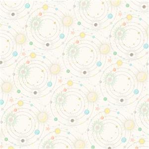 Star Bright Collection Constellations Light Fabric 0.5m