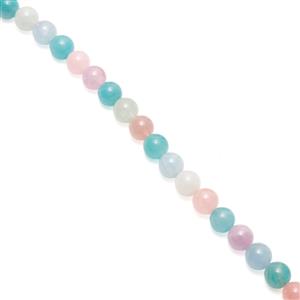 135cts Mixed Gemstone Plain Rounds Approx 10mm, 19cm Strand 