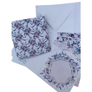 Enchanted Amethyst – 8” x 8” Card & Envelope Pack - 16 cards + 16 envelopes