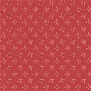 Edyta Sitar Strawberries and Cream Pinwheel Ruby Fabric 0.5m