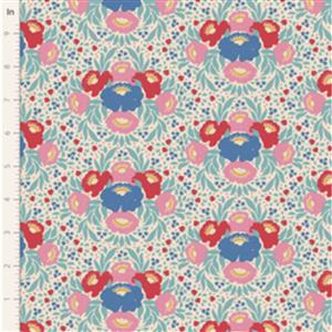Tilda Jubilee Collection Autumn Bouquet Teal Fabric 0.5m