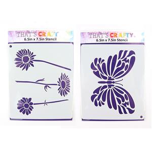 That's Crafty! Stencils - Daisies & Butterfly