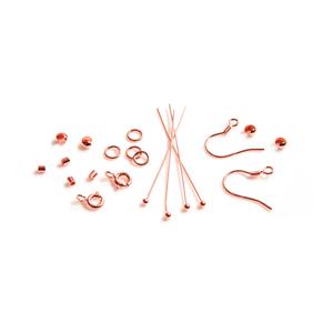 Rose Gold Plated 925 Sterling Silver Basic Findings Pack 20pc