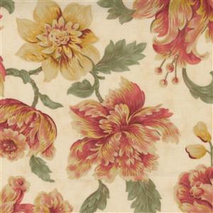 Moda Threads That Bind Cream Floral Fabric 0.5m 