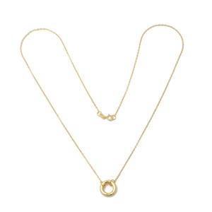 Gold Plated 925 Sterling Silver 20 inches Chain With Open Ring