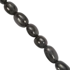 96cts Black Star Diopside Smooth Oval Approx 9x6mm to 12x8mm 29cm Strand