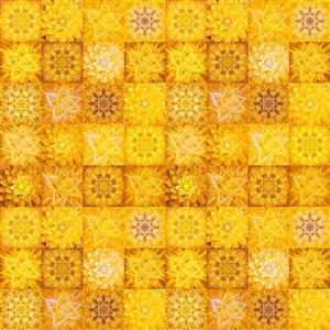 Dream Big Tiles Gold Fabric 0.5m