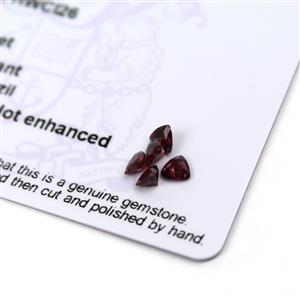 1.3cts Tocantin Garnet 4x4mm Triangle Pack of 5 (N)