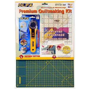 Olfa Quilt Making Kit - Ruler, Rotary Cutter & Cutting Mat