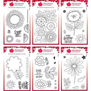 Woodware Clear Stamps - Petal Doodles Collection - Part 1