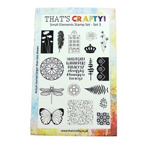 That's Crafty! A5 Clear Stamp Set - Small Elements - Set 3