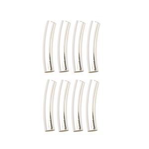 Silver Plated Base Metal Spacer Beads, Approx 6x30mm, 8pcs 