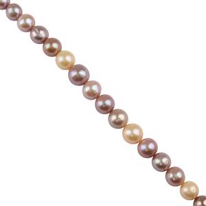 Multicolour Freshwater Cultured Edison Pearls, Approx 10mm, 20cm Strand