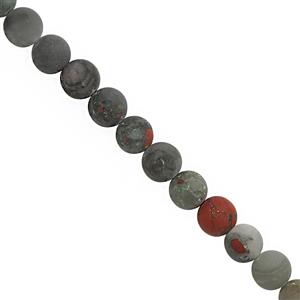 230cts African Bloodstone Matte Smooth Round Approx 10 to 10.50mm, 30cm Strand