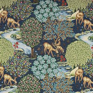 William Morris The Brook Blue Deluxe Tapestry Fabric 0.5m