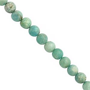 115cts Amazonite Round Smooth Approx 6 to 8mm, 31cm Strand