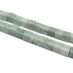 420cts Type A Green Burmese Jade Cubes Approx 8mm, 38cm strand