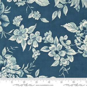 Moda Sandalwood Florals Indigo Extra Wide Backing Fabric 0.5m (274cm)