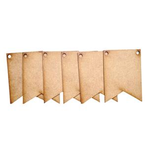Large MDF Bunting- Swallow Tailed pack of 6