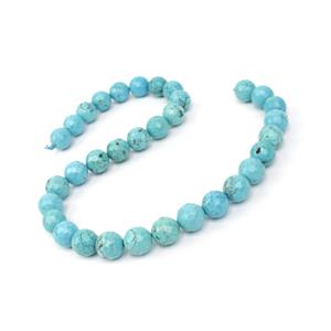 360cts Dyed Blue Magnesite Faceted Rounds Approx 12mm, 38cm Strand