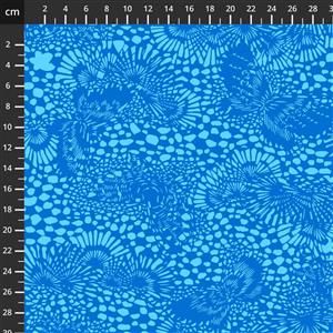 Philip Jacobs Temple Garden Katagami Blue Fabric 0.5m