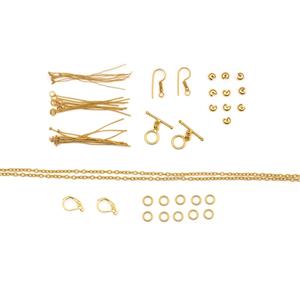 Gold Plated Base Metal Essential Findings Pack Inc. Toggle Locks & Lever Back Earrings (77pcs)