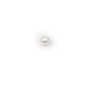 White South Sea Cultured Egg Pearl Approx 12x10.5mm (1pc)