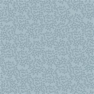 Lynette Anderson Something Borrowed Something Blue Collection Leaves Smoky Blue Fabric 0.5m