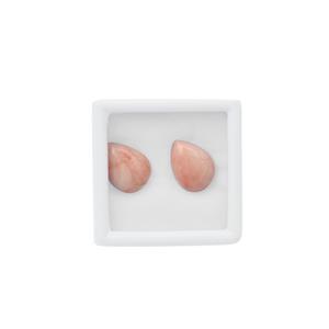 9cts Lady Pink Opal Cabochon Pear Approx 16x12mm Gemstone (Set of 2 Pcs)