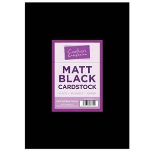 Crafter’s Companion Matt Black Card - 40 Sheets - 300gsm
