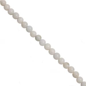 525cts Type A White  Jadeite Rounds Approx 12mm, 36cm Strand