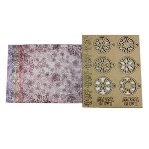 Bert & Gert's Christmas Card Making Papers and Toppers - Snowflakes