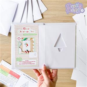 Basic Christmas Tree Aperture Cards A6 (Pack of 6) & Iris Folding Pattern