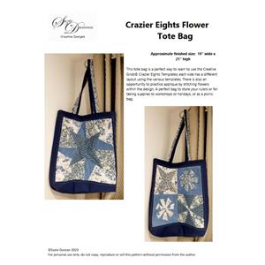 Suzie Duncan's Crazier Eights Flower Tote Bag Instructions