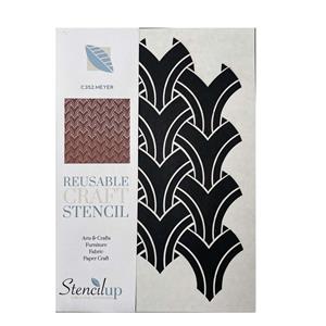 Stencil Up  Meyer Art Deco repeating adhesive-backed stencil