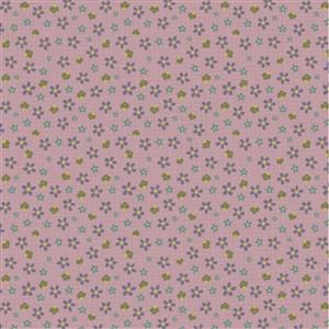 Lynette Anderson Good Boy and Kitty Collection Daises Soft Rose Fabric 0.5m