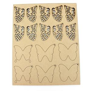 Bert & Gerts Butterfly Wing Charms Embellishment Sheet