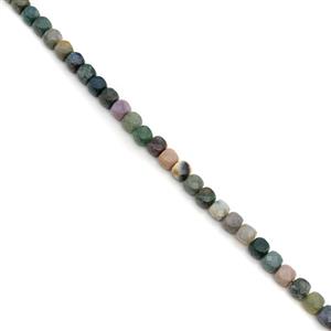 220cts Fancy Jasper Faceted Cubes Approx 9mm, 38cm Strand