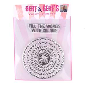 Bert & Gerts New Floral Stamps - Colour the World Gebera 