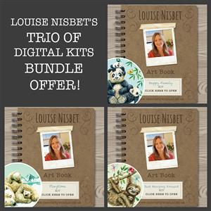  Exclusive to HobbyMaker! Louise Nisbet's Trio of Digital Kits Bundle Offer - inc; Just Hanging Around, Happy Family & Playtime
