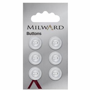 Milward Carded Button Size 13mm Pack of 6