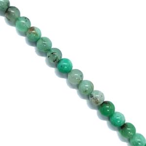 85Cts Chrysoprase Plain Rounds Approx 6mm, 38cm Strands