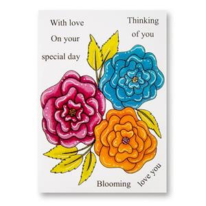 Blooming A6 Stamp Set contains 8 stamps