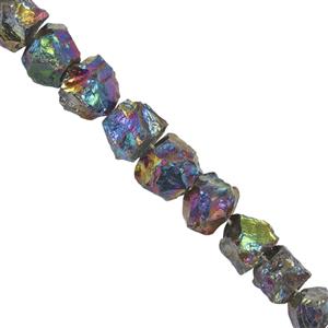 150cts Coated Mystic Quartz Hammering Round Approx 10 to 13mm, 18cm Strand With Spacers