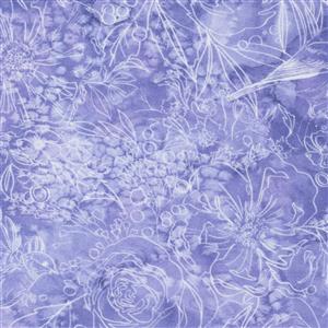 Moda Chickadee Leaves Vinca Fabric 0.5m